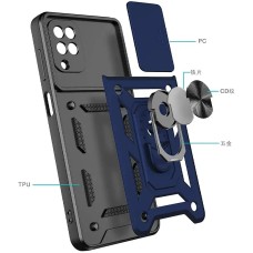 Бронь-чехол Ring Serge Armor Case Samsung Galaxy A22 4G / M32 (ShutCam) (Синий)
