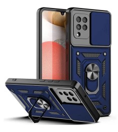 Чохол-бронь Ring Serge Armor Case Samsung Galaxy A22 4G  /  M32 (ShutCam) (Синій..