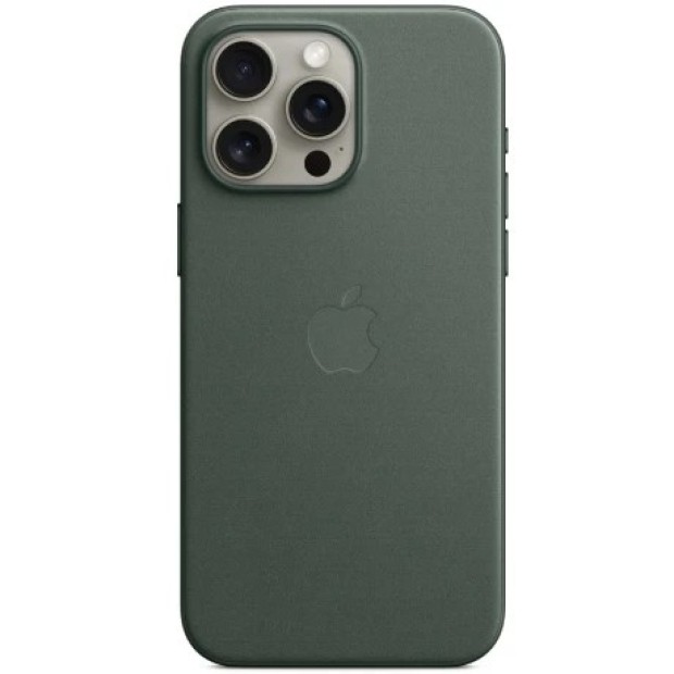 Силіконовий оригінальний круглий чохол для Apple iPhone 15 Pro (66) Малахіт.