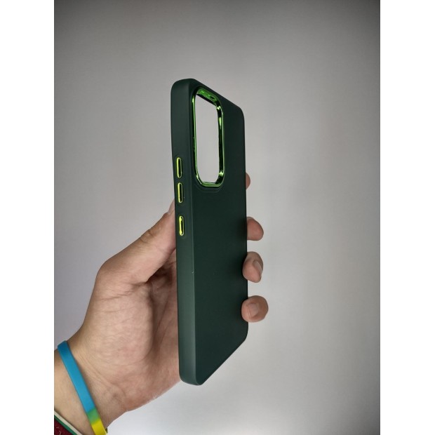 Металева накладка для камери Samsung Galaxy A53 (темно-зелена)