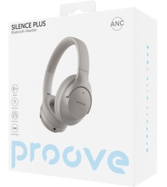 Бездротові накладні навушники-гарнітура Proove Silence Plus з ANC (сірі)