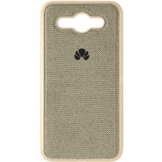 Силикон Textile Huawei Y3 (2017) (Бежевый)