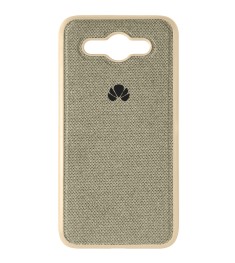Силіконовий чохол Textile для Huawei Y3 (2017) (Бежевий)
