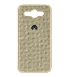 Силикон Textile Huawei Y3 (2017) (Бежевый)