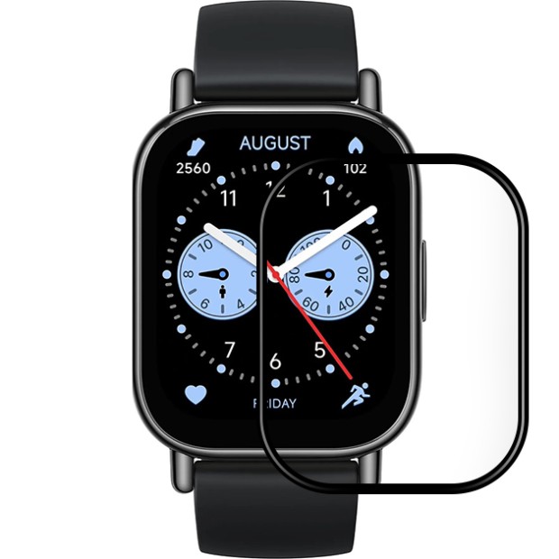 Защитное стекло 5D Xiaomi Redmi Watch 5 Lite Black