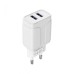 Borofone BA37A 2.1A USB Charger Adapter + MicroUSB Cable (White)