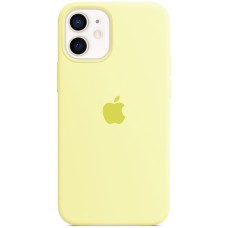 Силіконовий оригінальний чохол Apple iPhone 12 Mini (51) Mellow Yellow