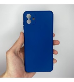 Силикон Original Samsung Galaxy A04 (2022) (ShutCam) (Тёмно-синий)
