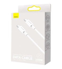 USB-кабель Baseus Superior PD 100W (1m) (Type-C to Type-C) (Білий) CATYS-B02