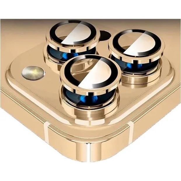 Захисне скло на камеру iLera FocusPro Lens для Apple iPhone 16 Pro  /  16 Pro Max (Золотий Титан).