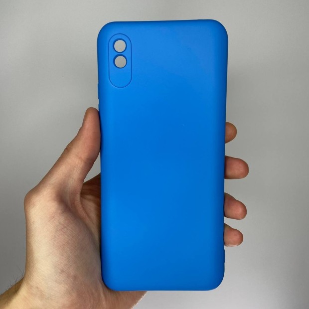 Силіконовий оригінальний 360 чохол для Xiaomi Redmi 9A (ShutCam) (Синій)