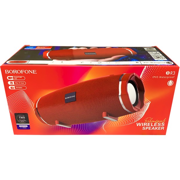 Портативна акустика Borofone BR3 (Червоний)