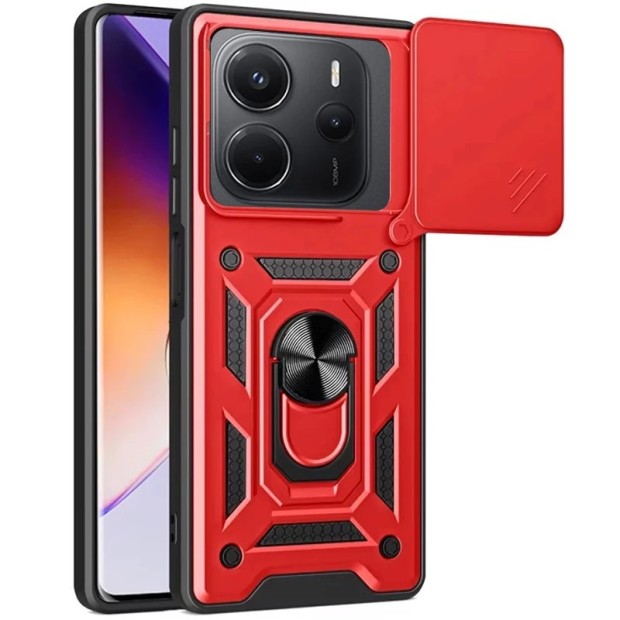 Бронь-чехол Ring Serge Armor Case Xiaomi Redmi Note 14 5G (ShutCam) (Красный)