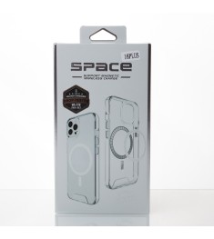 Силіконовий чохол Space Case MagSafe для Apple iPhone 16 Plus (Прозорий)