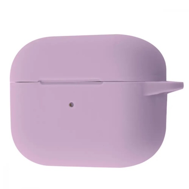 Чохол для навушників Full Silicone Case with Microfiber Apple AirPods 4 (01) Bilberry