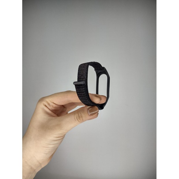 Ремінець Velcro Xiaomi Mi Band 5  /  Mi Band 6  /  Mi Band 7 (Чорний)