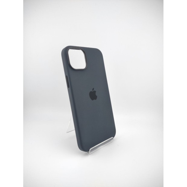 Силіконовий чохол з MagSafe для Apple iPhone 15 Plus (Чорний)