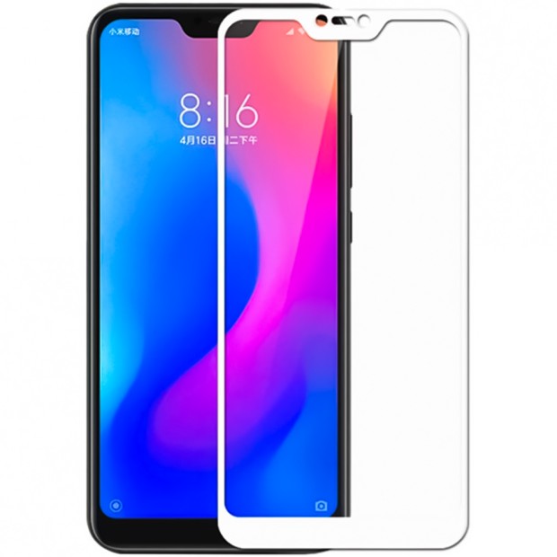 Захисне скло 3D Xiaomi Mi8 Lite Біле