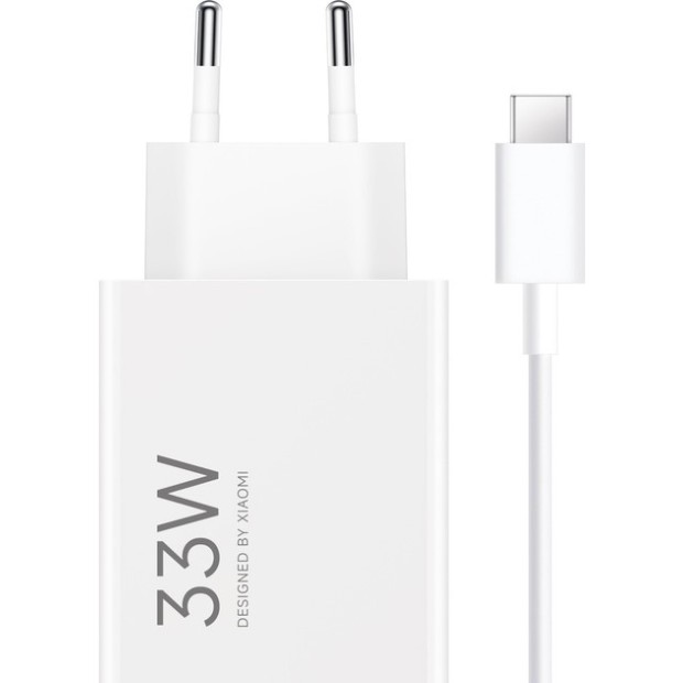 СЗУ-адаптер Xiaomi HyperCharge Combo 33W MDY-11-EZ  + кабель Type-C (Белый) (Уценка) (Категория 1)