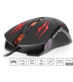 Миша дротова ігрова Real-El RM-520 Gaming (Чорна)