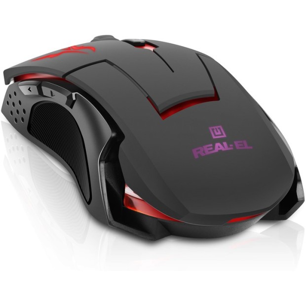 Мышь проводная игровая Real-El RM-520 Gaming (Чёрный)