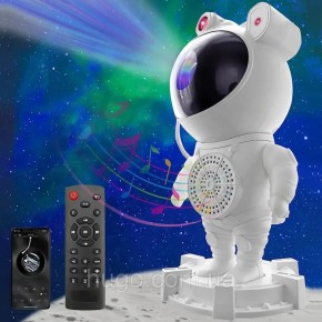Детский ночник-проектор звёздного неба Astronaut с Bluetooth колонкой (Белый) (Уценка) (Категория 3)