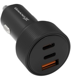 АЗУ-адаптер Grand-X CH-39B 50W (1USB / 2Type-C) (Чёрный) GX