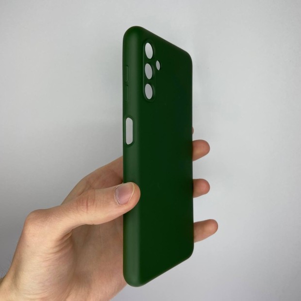 Силіконовий оригінальний чохол Samsung Galaxy A04S (2022) (ShutCam) (Темно-зелений)