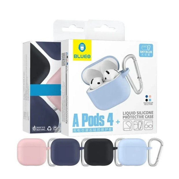 Чехол для наушников Blueo Liquid Silicone Apple AirPods 4 (32) Deep Navy