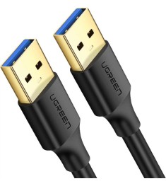 USB-кабель UGREEN US128 USB3.0 - USB3.0 (AM / AM) (1m) (Чорний) (10370) USB-кабель UGREEN US128 USB3.0 - USB3.0 (AM / AM) (1m) (Чорний) (10370)