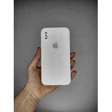 Силіконовий чохол Original Square RoundCam для Apple iPhone X  /  XS (06) білий