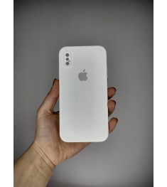 Силіконовий чохол Original Square RoundCam для Apple iPhone X  /  XS (06) білий