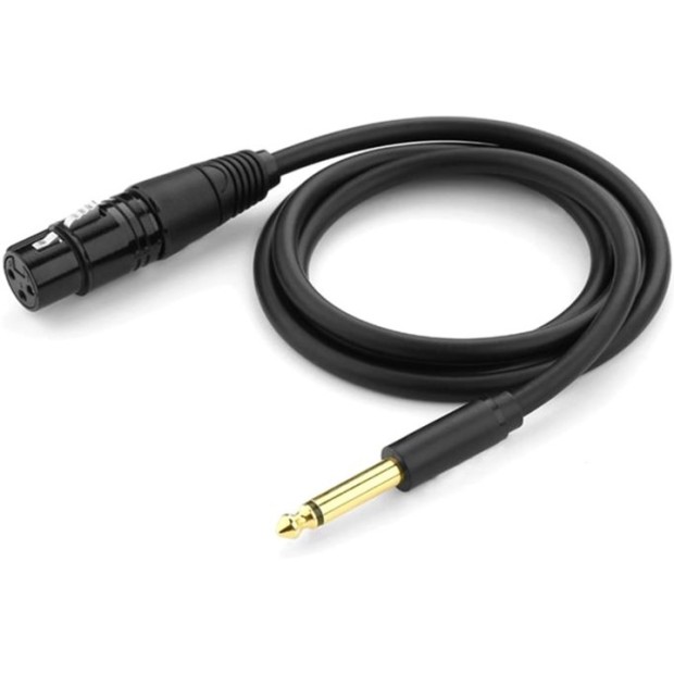 Кабель UGREEN AV131 (6.35мм M - XLR F) (2м) (Чорний)