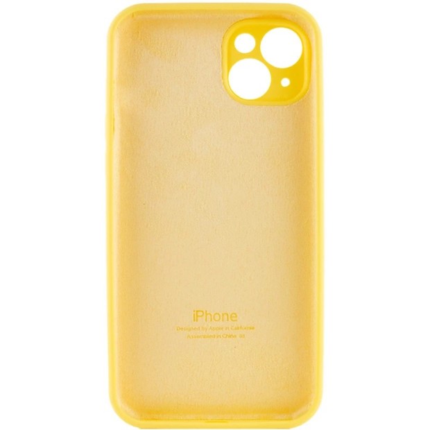 Силикон Original RoundCam Case Apple iPhone 15 (13) Yellow