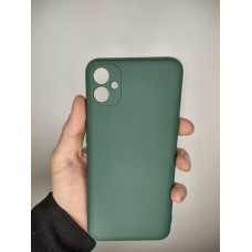 Силіконовий оригінальний чохол Samsung Galaxy A04E (2022) (ShutCam) (Темно-зелений)