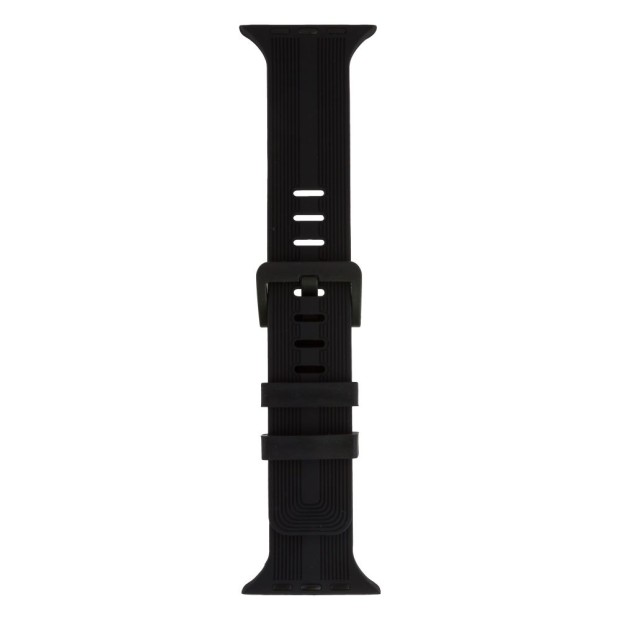 Ремінець для Apple Watch Silicone Shine 38  /  40  /  41 мм (07) Чорний.