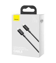 USB-кабель Baseus Tungsten Gold 20W (2м) (Type-C на Lightning) (Чорний) CATLWJ-A..