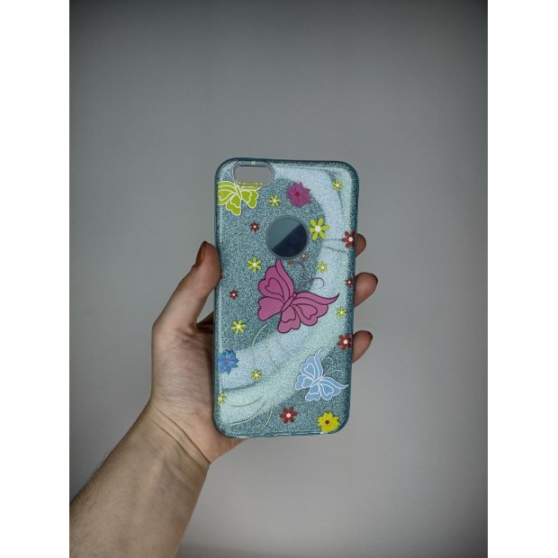 Силіконовий чохол Glitter для Apple iPhone 6 Plus  /  6s Plus (Метелик)