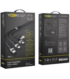 USB-кабель YOKI UNIVERSE YK-UN91 100W (1.2m) (Type-C / USB - Type-C / Lightning)..