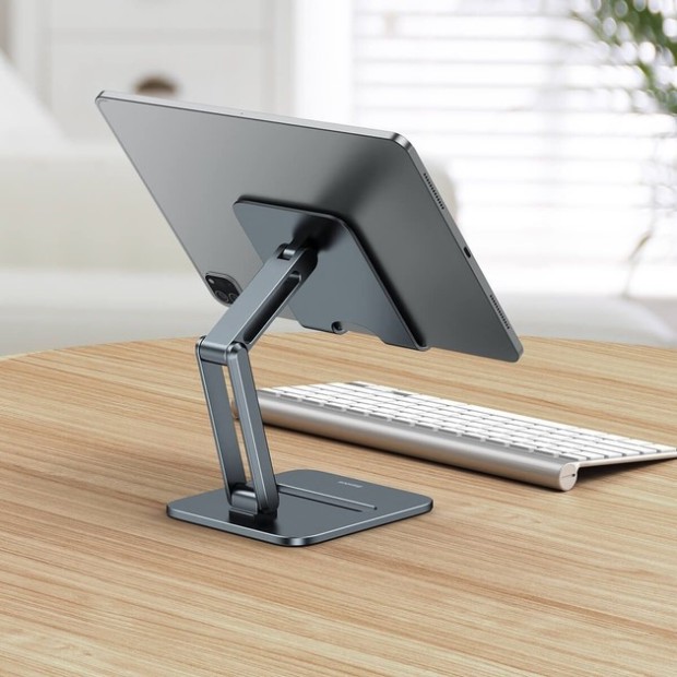 Держатель настольный для планшета Baseus Desktop Biaxial Foldable Metal Stand (Grey) LUSZ000113