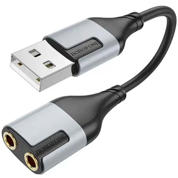 Borofone BV19 OTG Adapter (USB - 2x3.5mm)