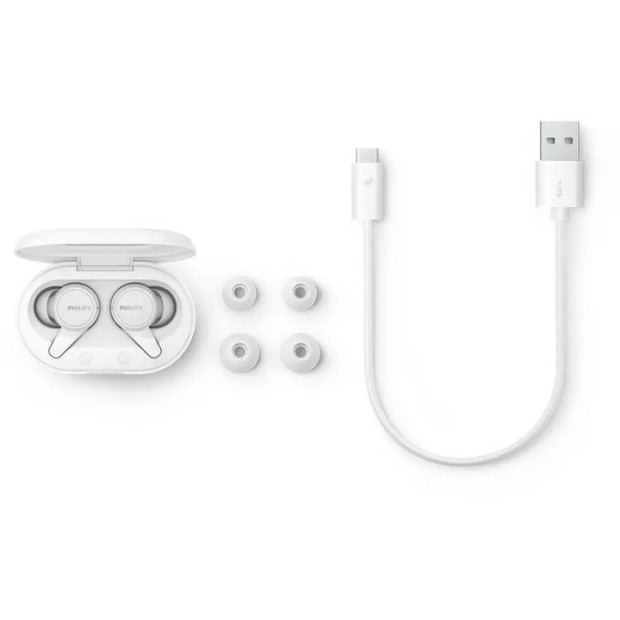 Бездротові вакуумні навушники-гарнітура Philips TAT1207 (Білі)