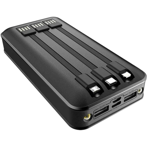 PowerBank Denmen DP22 30000мАг 2.1A (Чорний)