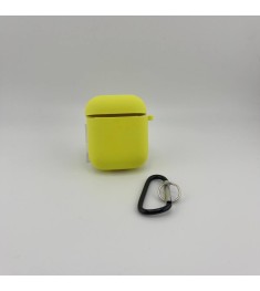 Чохол для навушників Full Silicone Case with Microfiber Apple AirPods (47) Lemon..