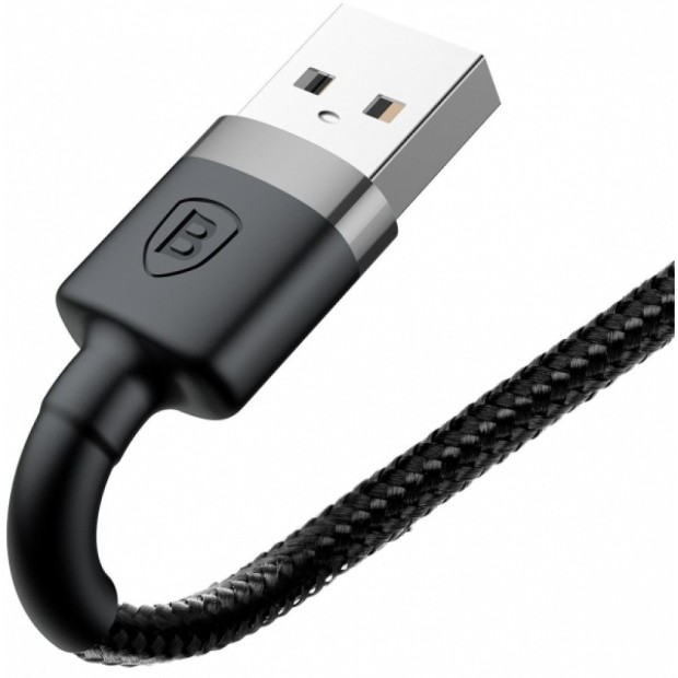 USB-кабель Baseus Cafule Metal Data 2.4A (2m) (Lightning) (Чёрный) CALJK-B01