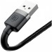 USB-кабель Baseus Cafule Metal Data 2.4A (2m) (Lightning) (Чёрный) CALJK-B01