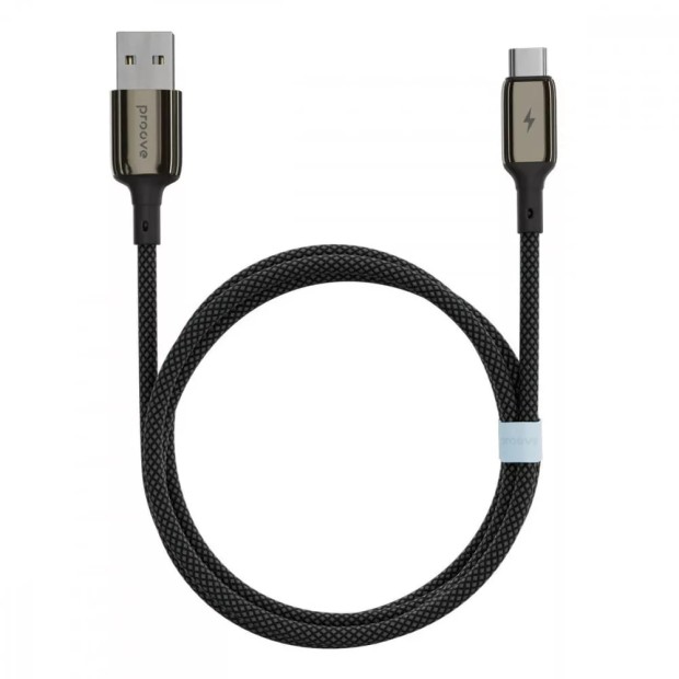 USB-кабель Proove Dense Metal 3A (1m) (Type-C) (чорний)