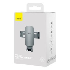 Baseus Metal Age 2 Gravity Car Mount (Air Outlet Version) (Silver) SUJS000012