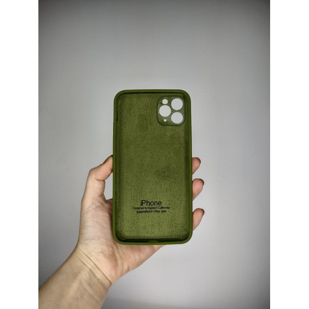 Силикон Original Square RoundCam Case Apple iPhone 11 Pro Max (46) Deep Green