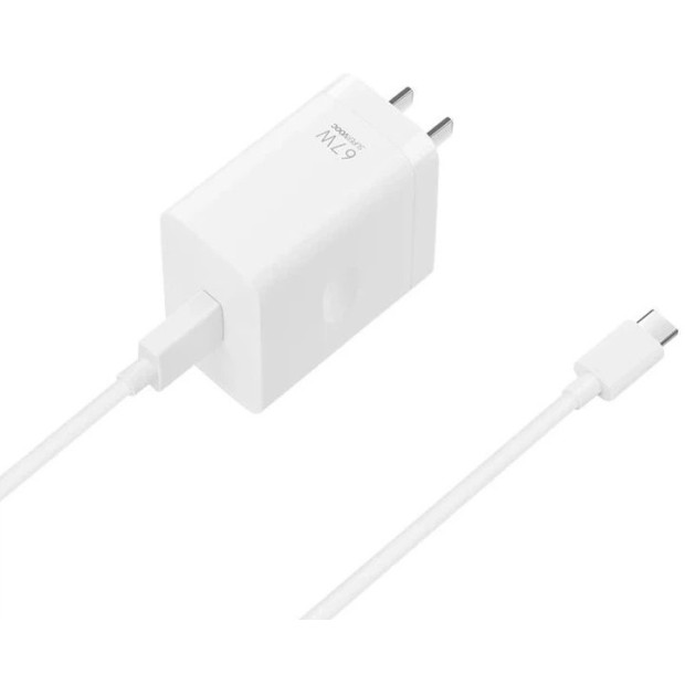 СЗУ-адаптер OPPO SUPERVOOC 67W 1USB + кабель Type-C (White) (Original Assembly) K